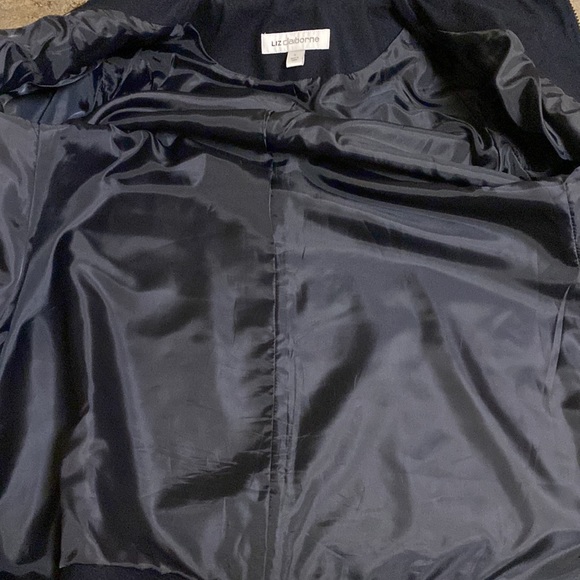 ☃️Liz Claiborne Womens Duffle Hooded Toggle Coat Wool Blend - Navy Blue (Large) - Picture 10 of 14